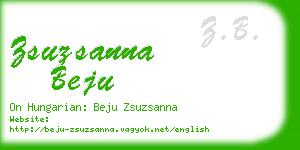 zsuzsanna beju business card